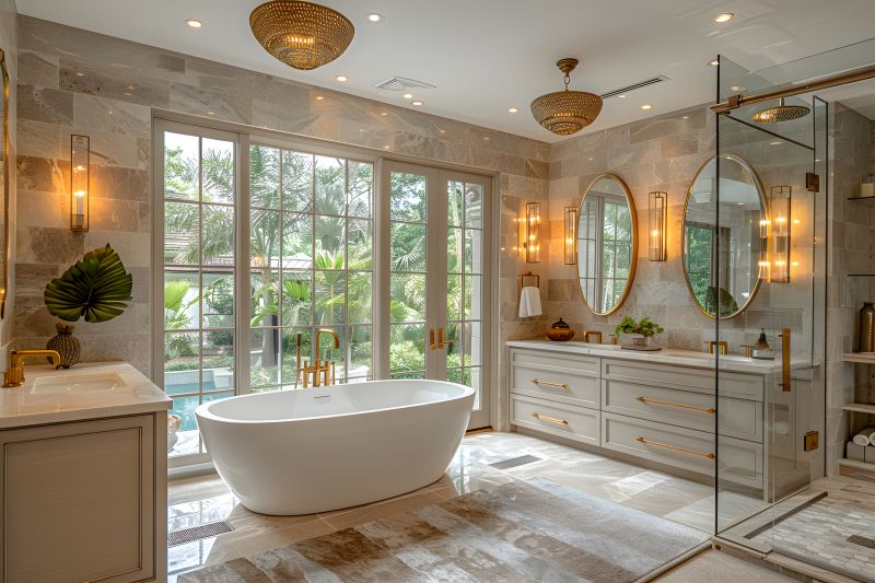 Luxurious Bathtub with Modern Fixtures
